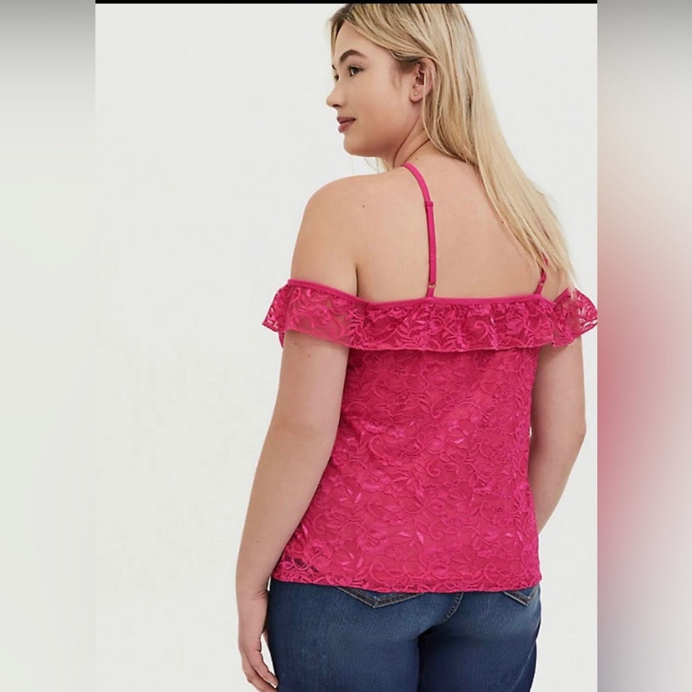 NWT Candy Pink Ruffle Top - Picture 3 of 9